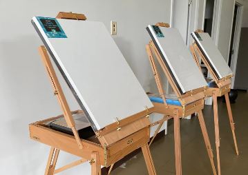 Easels at the studio